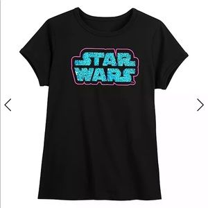 Star Wars Logo Flip Sequin T-Shirt for Women NWT